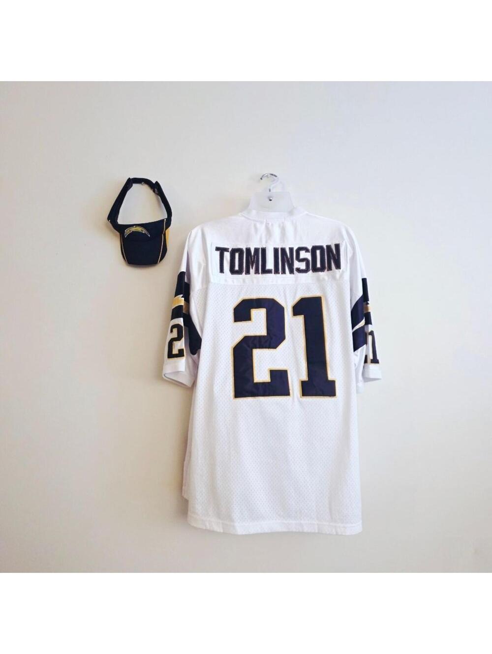 Mitchell & Ness NFL San Diego Chargers #21 LaDainian Tomlinson + Visor - sz 54